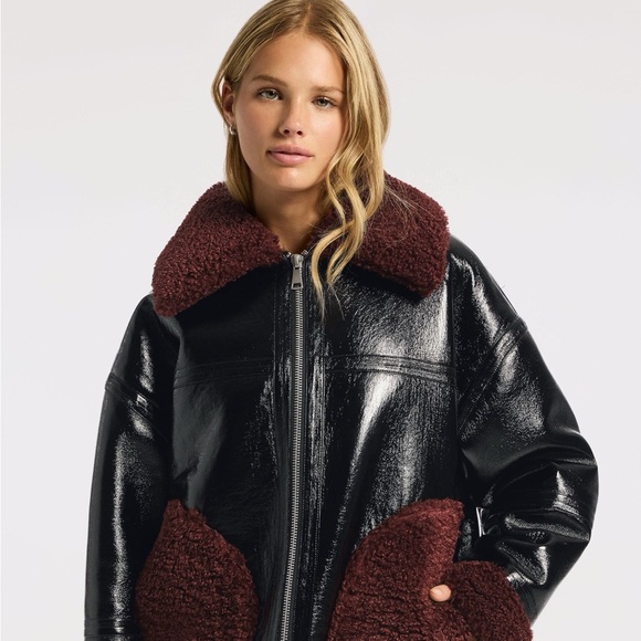 Apparis Jackets & Blazers - NWT Apparis Catalina Jacket Noir and Burgundy size Medium. Originally $575